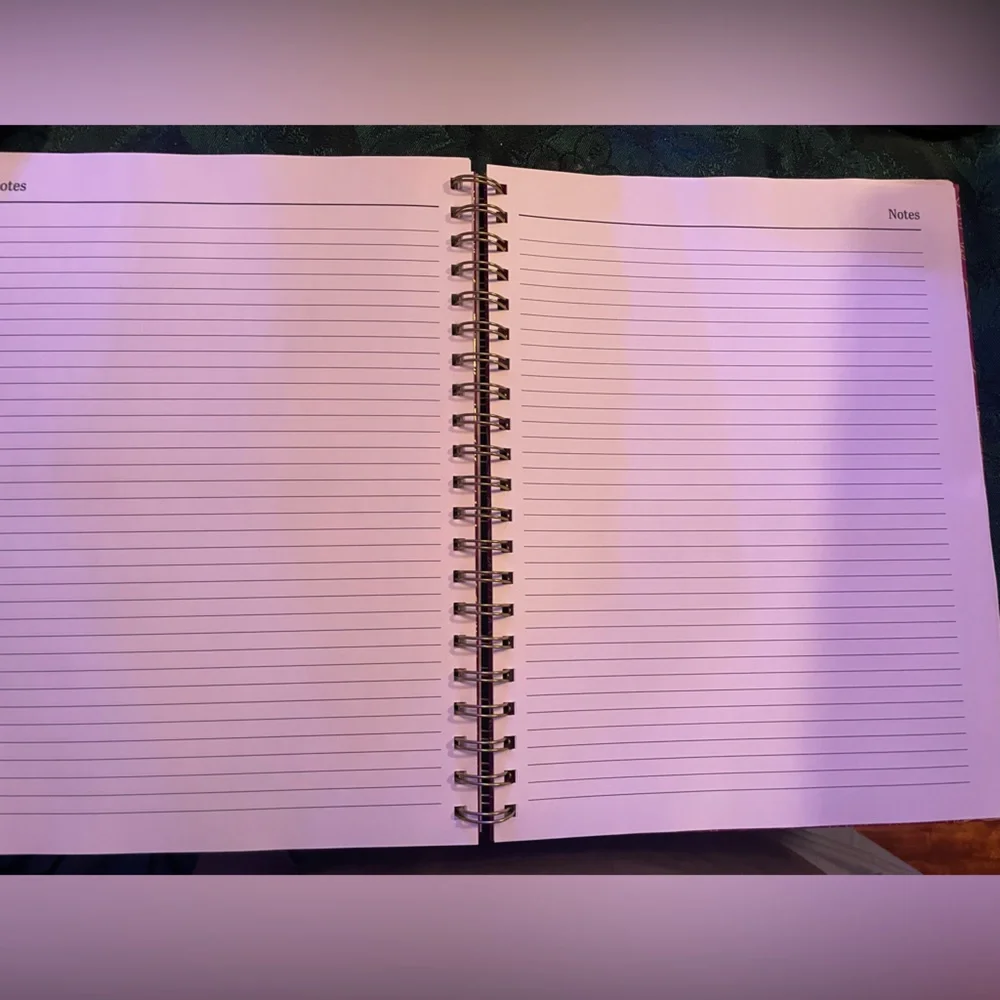 Hardcover Large 2026 Organizational Planner, Beautiful Red Gold Foil Floral